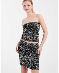 Vero Moda - Textured Sequin Mini Skirt Co-Ord - Lyst