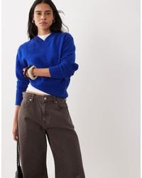 Mango - Knitted V Neck Jumper - Lyst
