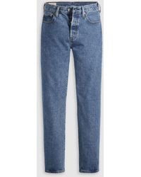 Levi's - Vaqueros De Corte Recto Con Lavado Azul Medio 501 Original De - Lyst