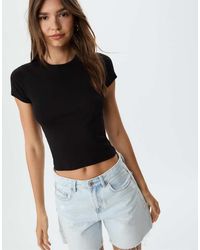 Stradivarius - Slim-Fit Basic T-Shirt - Lyst