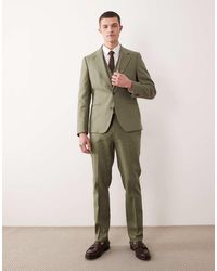 ASOS - Skinny Linen Rich Suit Pants - Lyst
