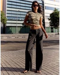Bershka - Straight Cargo Trousers - Lyst