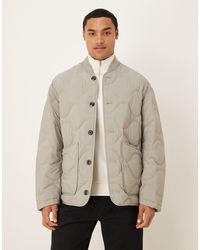ARKET - Quilted Jacket With Rib Collar - Lyst