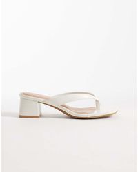 New Look - Toe Post Block Heeled Sandal - Lyst