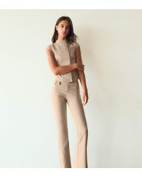Bershka - Petite Bengaline Flared Trousers - Lyst