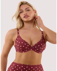 Peek & Beau - Hazel Wine Spot Underwired Bikini Top - Lyst