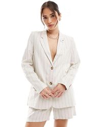 Vero Moda - Mix And Match Linen Touch Oversized Blazer Co-Ord - Lyst