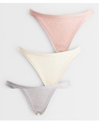 ASOS - 3 Pack Ribbed 90's Tanga Brazilian Briefs - Lyst