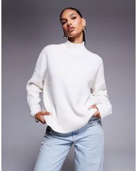 Aria Cove - Knit Crew Neck Ribbed Cuff Sweater - Lyst