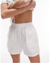 TOPSHOP - Pull-on Relaxed Cotton Runner Shorts - Lyst