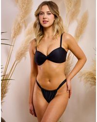 Wolf & Whistle - X Maia Andrews Ruched Side Bikini Bottom - Lyst