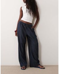 Abercrombie & Fitch - Lightweight High-rise Wide Leg Pull-on Pants - Lyst