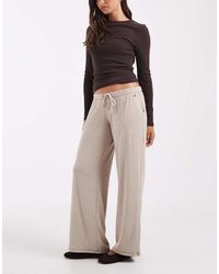 Hollister - Cosy Wide Leg Trousers - Lyst