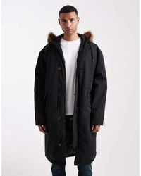 ASOS - Oversized Puffer Jacket With Faux Fur Hood - Lyst