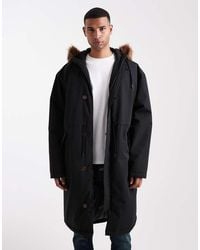 ASOS - Piumino Oversize Con Cappuccio Con Bordo - Lyst