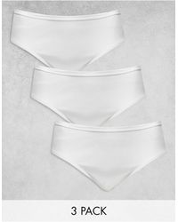 ASOS - Curve 3 Pack Ribbed Briefs - Lyst