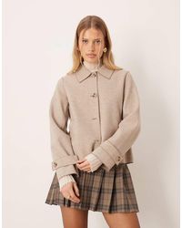 Vila - Button Front Short Lightweight Jacket - Lyst