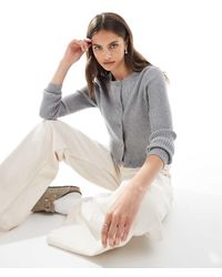 ONLY - Structured Ribbed Knitted Cardigan - Lyst