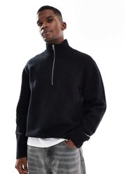 Jack & Jones - Oversize Thick 1/4 Zip Jumper - Lyst