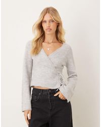 Gina Tricot - – langärmlige strickjacke aus alpakawolle und wolle - Lyst