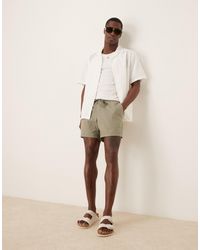 ASOS - – kürzere, schmal geschnittene bermudashorts aus leinenmix - Lyst