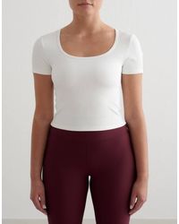 Aim'n - Geribbeld Performance T-Shirt Met Korte Mouwen - Lyst
