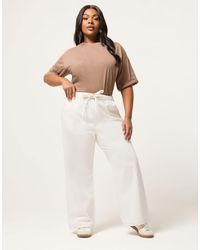 Yours Clothing - Pull On Wide Leg Jeans - Lyst