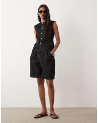 Barbour - Myra Co-ord Oversized Bermuda Over Dyed Denim Shorts - Lyst