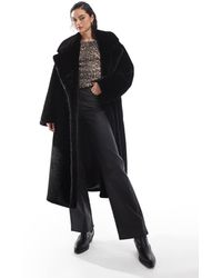 ASOS - Makkelijke Jas Van Imitatiebont Met Lange Pasvorm - Lyst