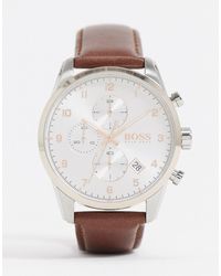 BOSS – e Lederambanduhr – 1513786 - Braun