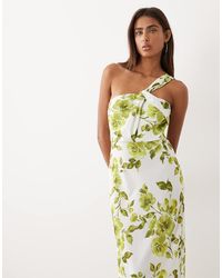 Y.A.S - One Shoulder Satin Maxi Dress - Lyst