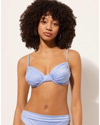 Calzedonia - Fuller Bust Balconette Bikini Top Shiny Satin - Lyst