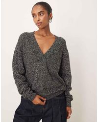 Mango - V Neck Jumper - Lyst