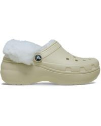 Crocs™ - Classic Platform Fleece Lined Clog - Lyst