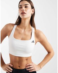 adidas Originals - Adidas Training Optime Mid Support Sports Bra - Lyst
