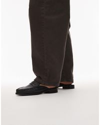TOPSHOP - – anna – flache pantoletten aus leder - Lyst