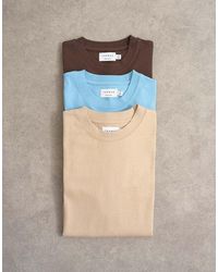 TOPMAN - 3 Pack Relaxed Fit T-Shirt - Lyst