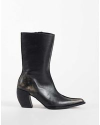 ASOS - Renzo Premium Real Leather Western Boots - Lyst