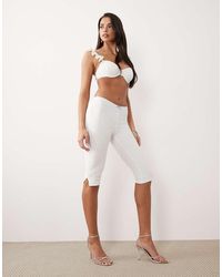 South Beach - Broderie Capri Trouser With Bow Detail - Lyst