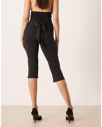 Motel - Effy Co-Ord Tie Detail Capri Trousers - Lyst