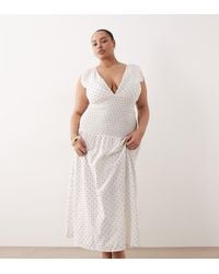 Esmee Curve - Mid Waist Shirred Maxi Beach Dress - Lyst