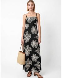 Lovedrobe - Floral Embroidery Trapeze Midaxi Dress - Lyst
