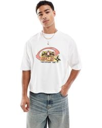 ASOS - Cropped Oversized T-Shirt With Car Graphic - Lyst