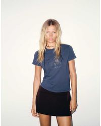 Pull&Bear - Rhinestone Graphic T-shirt - Lyst