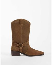 Mango - Teen 100% Leather Western Boot - Lyst