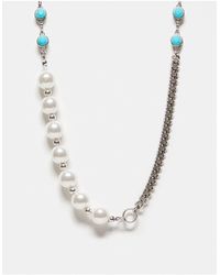 Reclaimed (vintage) - Collar unisex con cuentas y perlas - Lyst