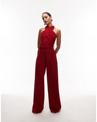 Mango - Sleeveless Belt Detail Jumpsuit - Lyst