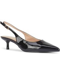SEQWL - Slingback Kitten Heels Pumps Pointed Toe With Ankle Strap - Lyst