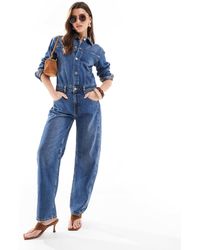 Stradivarius - – oversize-overall aus denim - Lyst