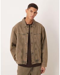 ASOS - Veste d'ensemble en jean - marron délavé - Lyst